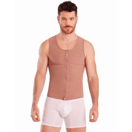 SHAPE CONCEPT Fajas para Hombres 363 Colombian Vest with Zipper Mens Shapewear Tummy Control Corrector Posture Girdle