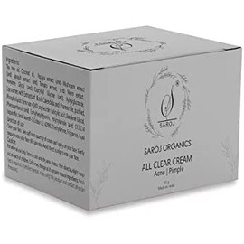 joke Saroj Organics All Clear Cream, 50gm, for Acne, pimples, Acne Scars, Open pores, Anti Acne and Blemishes - for Men and Women