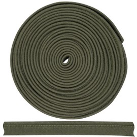 AERZETIX - C72008 - Piping Bias Tape Decorative Tape 4.5 m x 10 mm - Made of 50% Polyester and 50% Cotton - Colour Military Green - Passepartout Borders Clothing Cushion Quilt Piping for Sewing