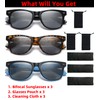 3-Pack Bifocal Reading Sunglasses for Men and Women,Unisex Classic of