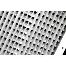 10"w X 10"h Adjustable AIR Supply Diffuser - HVAC Vent Cover Sidewall or Ceiling - Grille Register - High Airflow - White [Outer Dimensions: 11.75"w X 11.75"h]