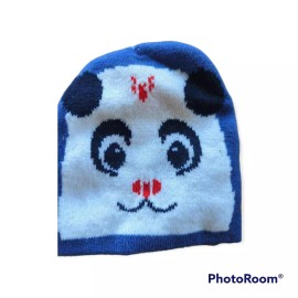 Unbranded Blue Panda Bear Winter Hat Beanie Kids Toddler -NEW-g51