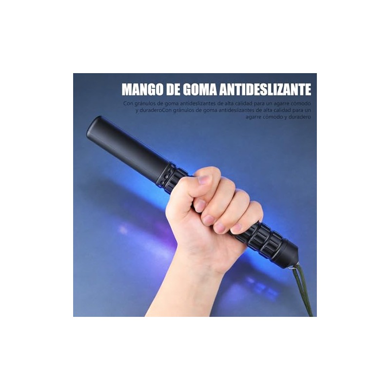 Bastón Retráctil, Bastón de Supervivencia 26‑64 cm con Mango Antideslizante, Material
