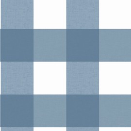 Chesapeake 3115-12533 Amos Blue Gingham Wallpaper
