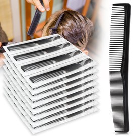 HOFASON 300 Pieces Bulk Hair Combs for Women Kids Men, Individually Wrapped Pocket Beard Comb with Wide and Fine Teeth, Professional Barber Haircut Comb for Homeless, Charity and Care Packs (Black)