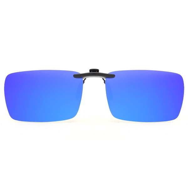 JM Rimless Rectangle Clip on Sunglasses Lightweight Polarized Eyeglasses Men