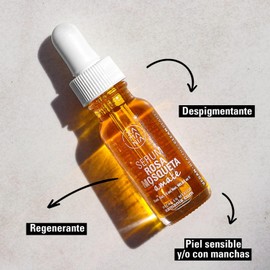 XAMANIA Serum Facial Rosa Mosqueta 100% Orgánico. Skin Care Antimanchas, Anti-Edad, Reparador e Hidratante, Firmeza & Glow. 15 ml