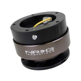 NRG Innovations NRG-SRK-330BK Steering Wheel Quick Release Kit Adapter Black/Black Ring, 6x70 and 6x74mm Bolt Patterns Black/Black Ring (6 Hole Base, 5 Hole Top)