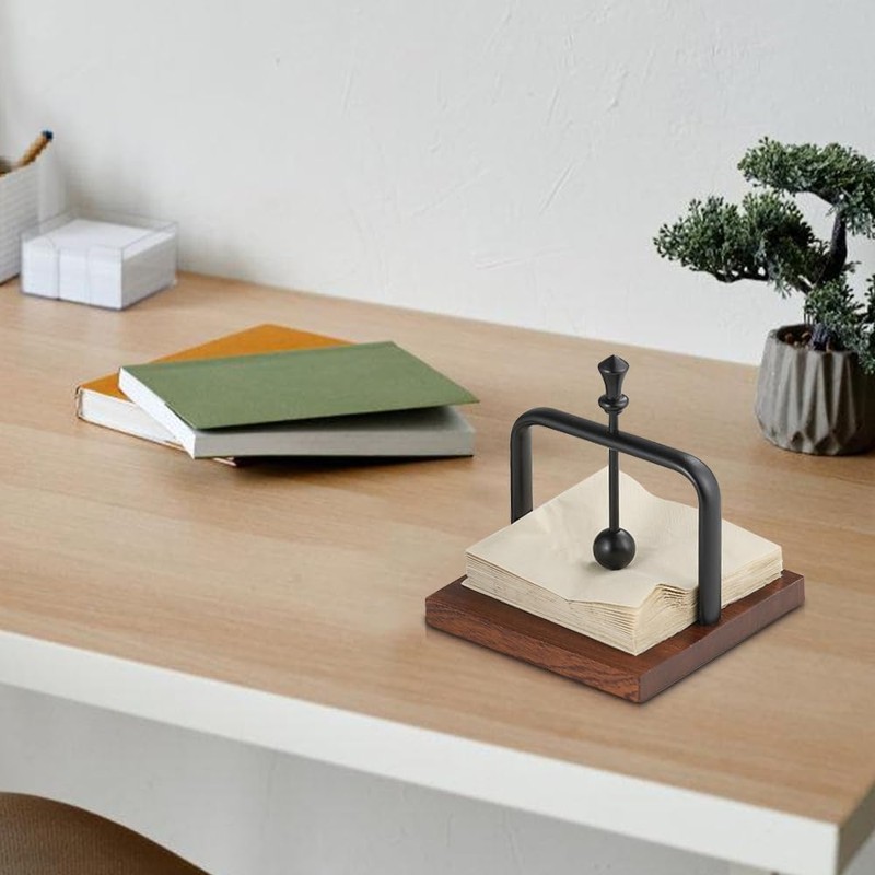 Wooden Napkin Holder, Flat Napkin Stand, Table Napkin Dispenser with