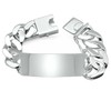 ID Bracelet Real 925 Sterling Silver Filled Men's Solid Identification