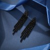 Clearine Tassel Earrings for Women Long Drop Rhinestone Crystal Dangle