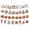 YVAINE Summer Halloween Banner, 4PCS Funny Hawaii Skeleton Novelty Halloween