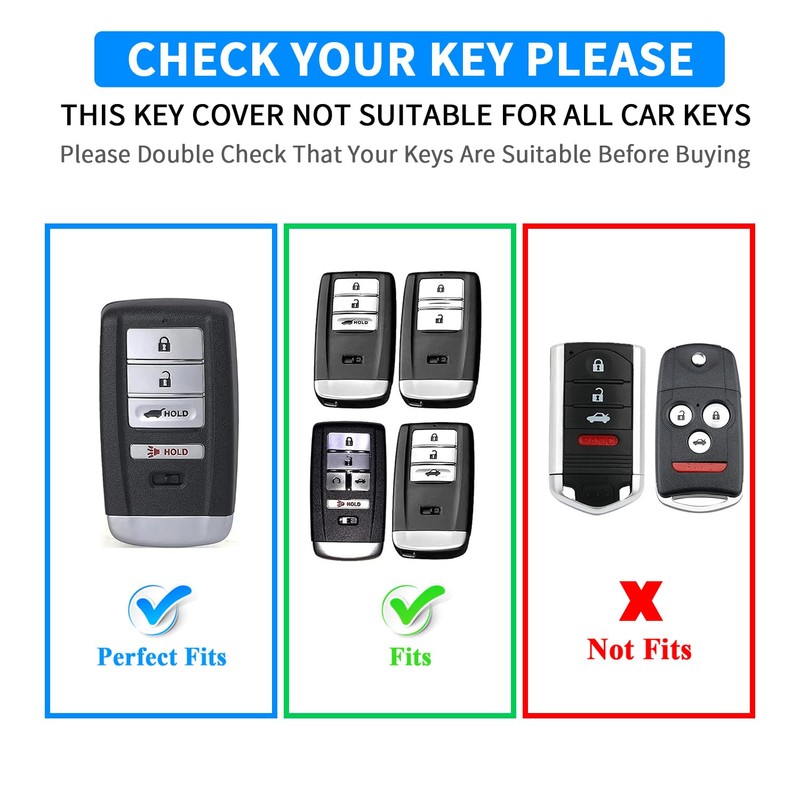 QBUC Key Fob Cover for Acura MDX 2014-2020, for Acura