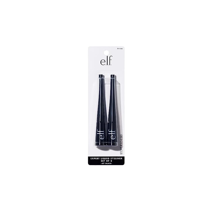 e.l.f. Expert Liquid Liner 2-Pack, High-Pigmented, Extra-Fine Liquid Eyeliner For
