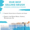 Princeton 3750FB-8 Select Artiste Filbert Paintbrush, Synthetic, Size 8, Multicolor