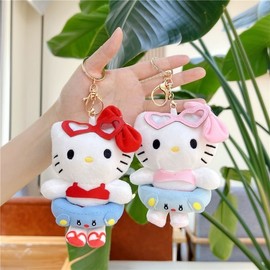 Cute Cartoon High-End Bikini Cat Pendant Keyring Doll lf1909 Red + 12cm Chain 5ea