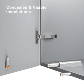 GEFONG Push to Open Strong Invisible Furniture Catch with Mechanical Buckle Closure for Hinge Cabinet Door Spring Catch Push Lock Door Catch Door Opener Pack of 6