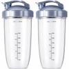 2X 32oz Cups with Flip-Top to-Go-Lid Replacement for NutriBullet 600w/900w