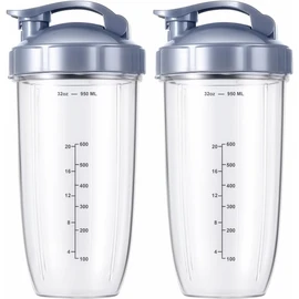 2X 32oz Cups with Flip-Top to-Go-Lid Replacement for NutriBullet 600w/900w Blender G_APOK