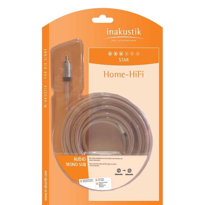 In-akustik Star Subwoofer Kabel Mono 2 m