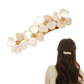 Doyime Pearl Hair Clip, Hair Accessory, Pearl, Hair Clip, Hair Ornament, Flower Shape, Hairpin, Stylish, Barrette, Flower, Elegant, Cute, Sparkly, Women's, Weddings, School Entrance Ceremonies, Adults