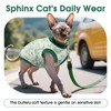 DENTRUN Sleeveless Cat Vest with Dinosaur Print, Breathable Ultra-Soft Dralon