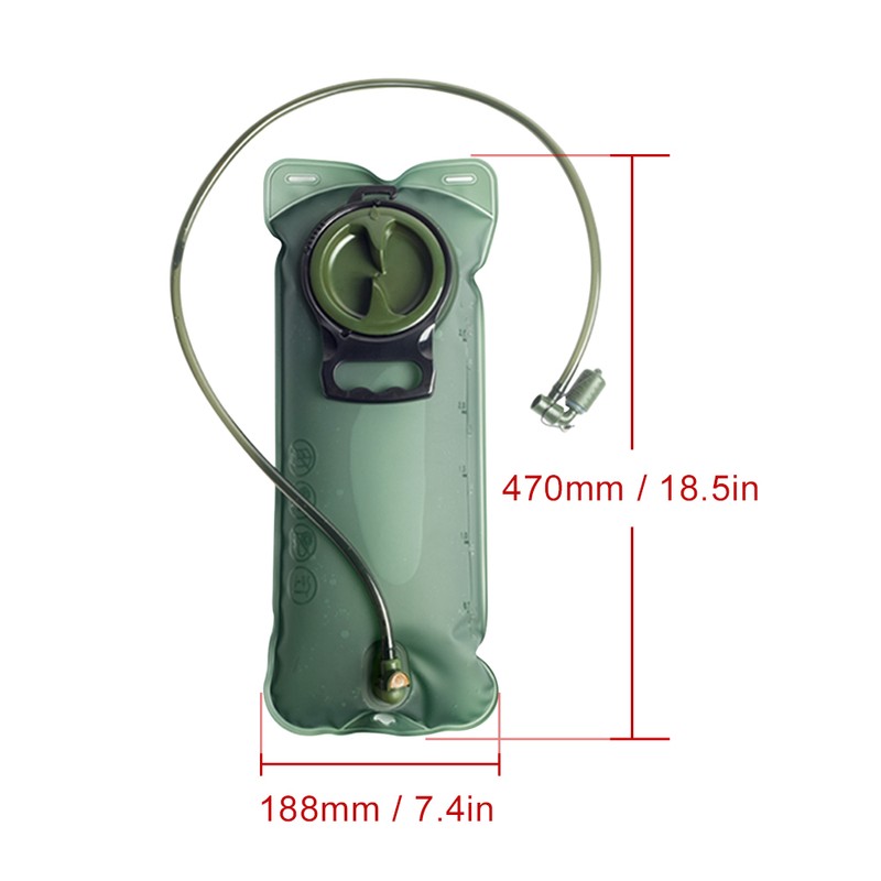 2.5L Hydration Bladder Leakproof Water Bladder Hydration Reservoir for Camping