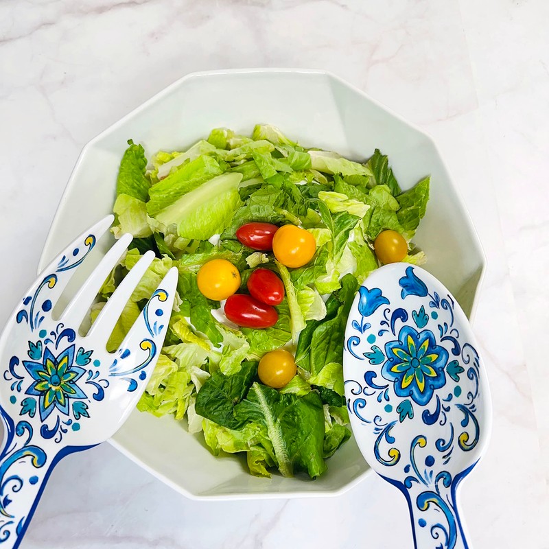 UPware 2-Piece 10.75 Inch Melamine Salad Server Serving Utensil Set