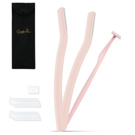 Eyebrow Razors w/Dermaplane Razors Set - Japanese Premium Quality Blades - Small Face Razors for Peach Fuzz and Fine Hair, Multipurpose Exfoliating Dermaplaning Tools for Women