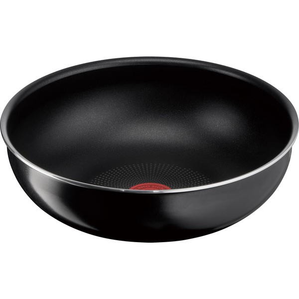 Tefal L43819 Fry Pan with Removable Handle, 11.0 inches (28 cm), Deep Wok, Compatible with Gas Fire, Ingenio Neo Hard Titanium Intense Wok Pan, Non-Stick