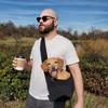 Dog Sling Carrier 100% Organic Cotton for Cats Too (Black)