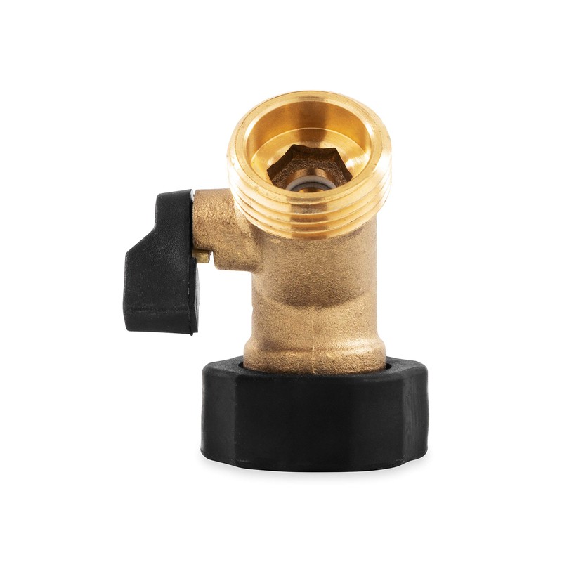 Camco Solid Brass 45 Degree Drinking Water Valve with Garden