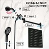 Shower Head, 8 inch Multifunction High Pressure Rain Shower Head