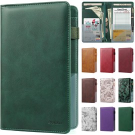 EcoVision Server Books for Waitress,Leather Waiter Book with Zipper Pocket, Server Booklet Restaurant Waitstaff Organizer, Serving Book Guest Check Book Holder Money Pocket Fits Server Apron