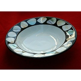 Deruta Ceramic Majolica Pietra Soup Plate Bowl 10in