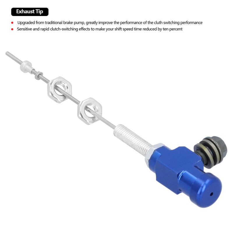 Hydraulic Clutch Master Cylinder Rod Brake Pump M10x1.25mm Aluminium Alloy