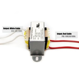 NVMIDTC AC Power Transformer - Input 110V 50/60HZ, Output 12V 10VA - Step Down 110V to 12VAC Power Supply - 4 Pack, 3 Year Warranty