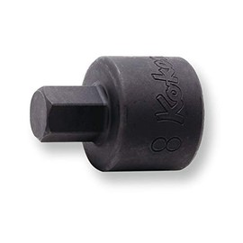 Koken 3/8 inch (9.5 mm) SQ. Hex Bit Socket, Total Length: 1.0 inches (25 mm), 0.4 inches (10 mm), 3012M.25-10