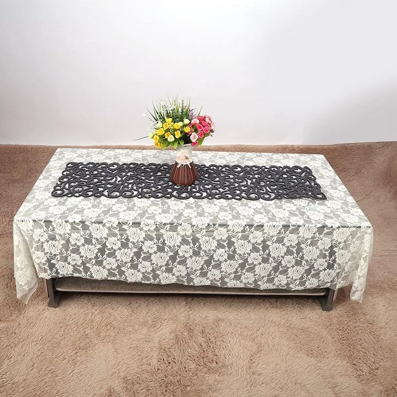 ieron Rectangle Hollow Felt Table Runner Tablecloth Mats Placemats Felt
