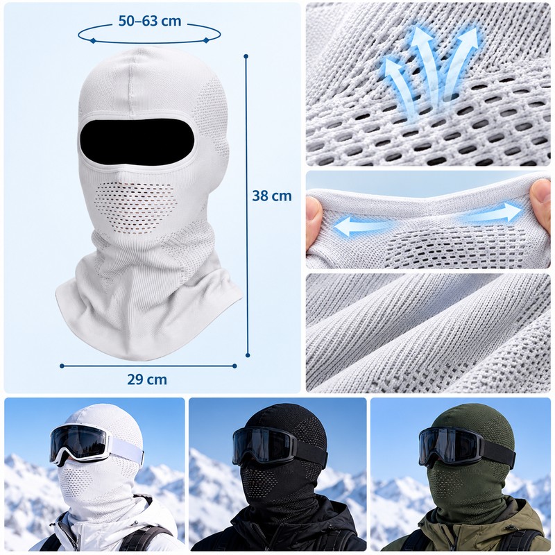 Winter Balaclava Hat for Cycling & Outdoor Sports – Elastic