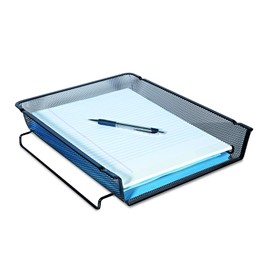 Universal 20004 Mesh Stackable Front Load Tray, Letter, Black