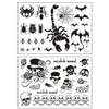 HSC009 114 Temporary Spider Scorpion Ants Bat Skull Tattoos 2