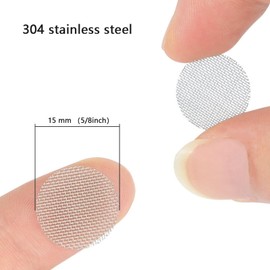 60 Pcs 9.5mm Steel Strainers Stainless Steel Smoke Filter Pipe Filters with Storage Box