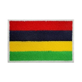 Mauritius Country Flag Patch Iron On Embroidered Applique Patch Mauritius Country Flag Iron On Sew On Emblem Badge