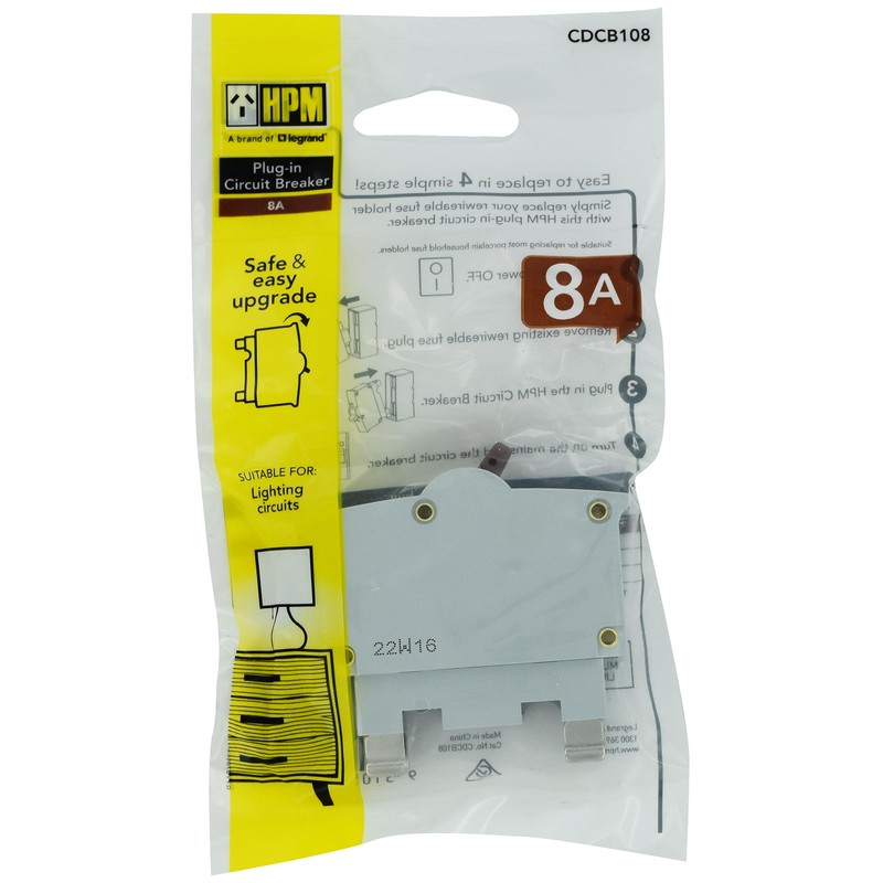 HPM Plug-in Circuit Breaker, 8 A