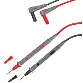 PeakTech 1 Pair of 120cm Multimeter Soft Cords - Safety Test Cable Kit, 1000V AC / DC, 10A, Cat III / IV, 1 Piece, TKS-8