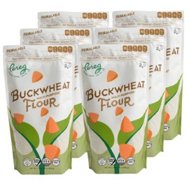 Pereg Buckwheat Flour (16 Oz x 6 Pack) - Naturally Gluten Free, Wheat Flour Alternative - Perfect for Baking Cookies, Cakes - Non-GMO