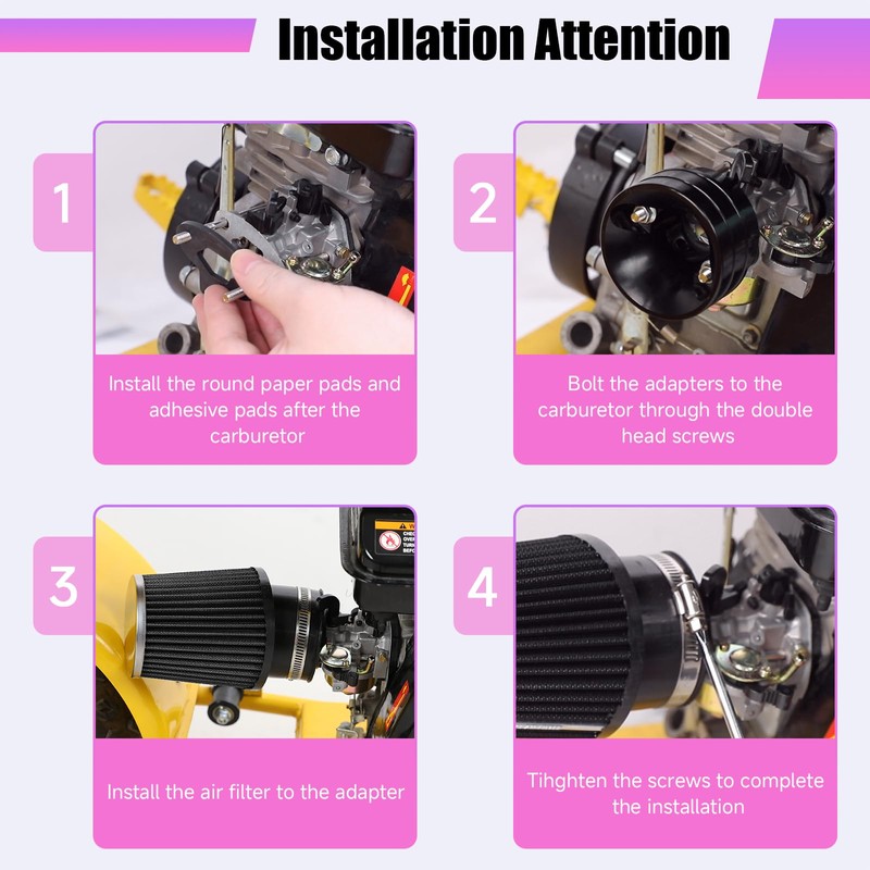 Mini Bike Air Filter Adapter Replacement for Baja DB30 MMB80