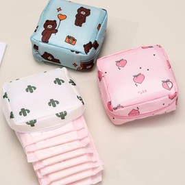 Cartera multiusos para mujer para suministros menstruales, práctica bolsa de almacenamiento para toallas sanitarias para organizar, personalizar cuidado, organizadores de productos menstruales