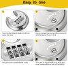 HOX Combination Lock, 4 Digit Disc Padlock with 3/8 Inch